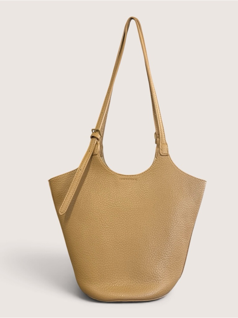 Antik Kraft Tan Pebbled Leather Shoulder Bag